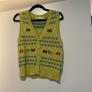 Zara floral sweater